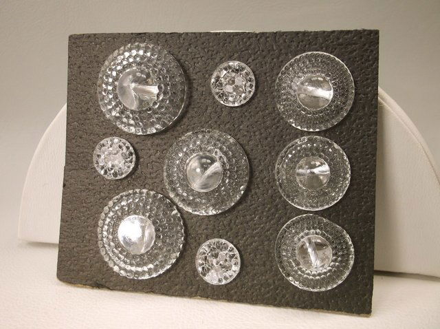 Antique Glass Buttons Set Beautiful (1 of 1)
