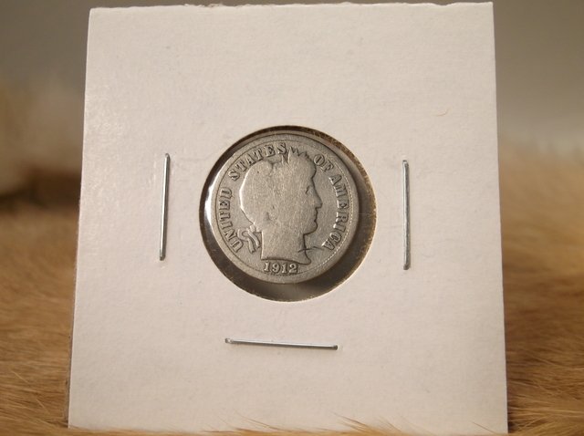 1912 US Silver Barber Dime (1 of 1)