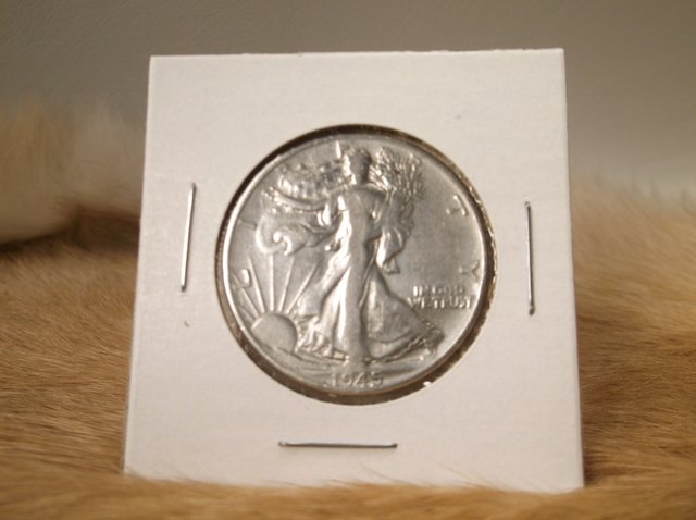 1945 US Silver Walking Liberty Half Dollar (1 of 1)