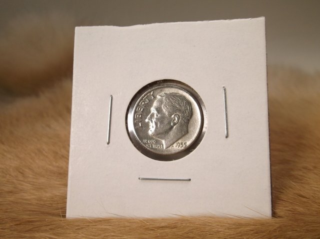 1955 US Silver Roosevelt Dime (1 of 1)
