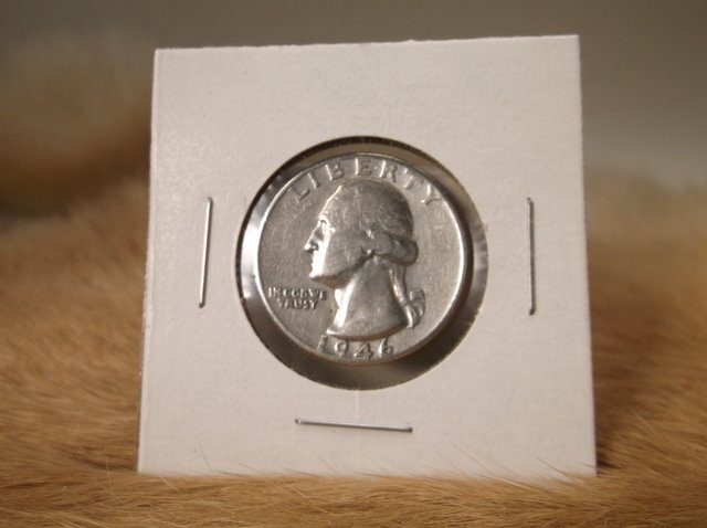 1946 D US Silver Washington Quarter (1 of 1)