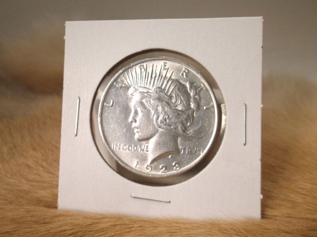 1923 US Silver Peace Dollar (1 of 2)