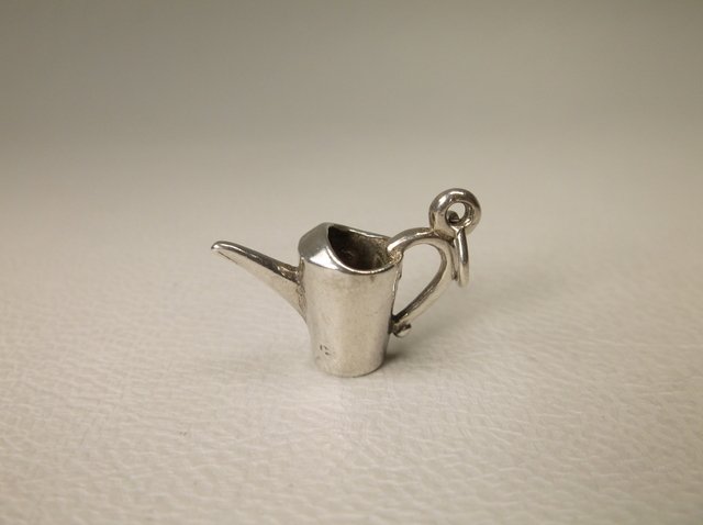 Beautiful Antique Sterling Water Can Charm: .