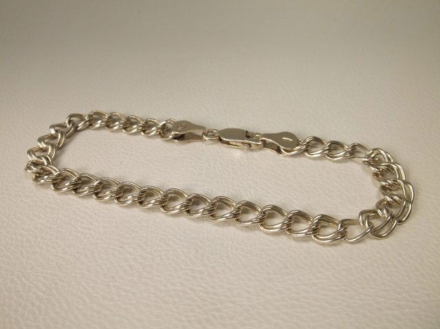 Heavy Sterling Silver Charm Bracelet (1 of 1)