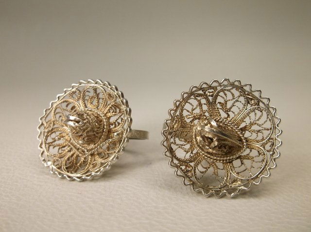 Nice Old Sterling Silver Taxco Earrings (1 of 1)