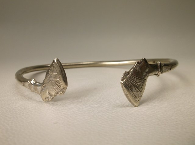 Sterling Silver Egyptian Cuff Bracelet (1 of 1)