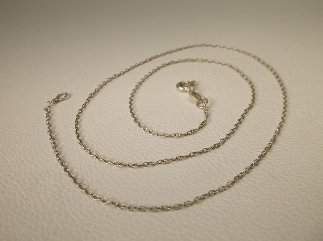 Nice Sterling Silver Chain Necklace 17" (1 of 1)
