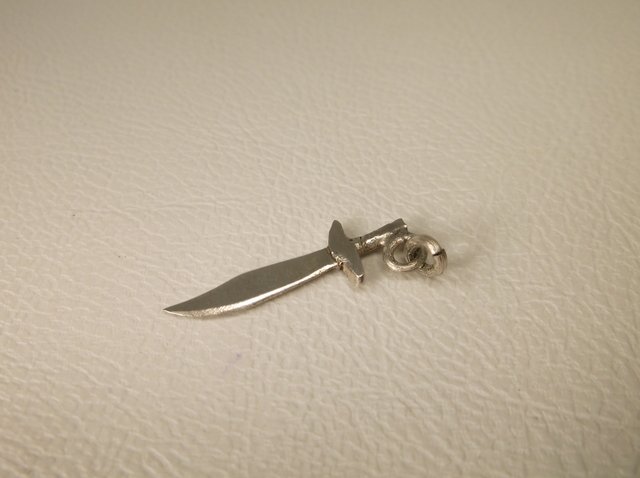 Beautiful Antique Sterling Silver Sword Charm (1 of 1)