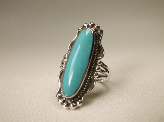 Beautiful Sterling Silver Turquoise Ring 7 (1 of 2)