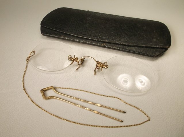 Gorgeous Antique 12kt GF Glasses Spectacles: .