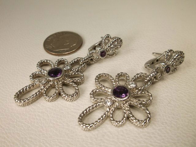 Stunning Judith Ripka Sterling Silver Earrings (1 of 2)
