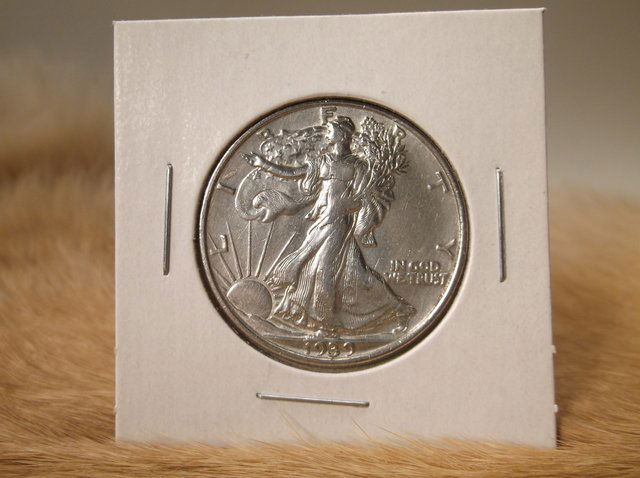 1939 US Silver Walking Liberty Half Dollar (1 of 1)