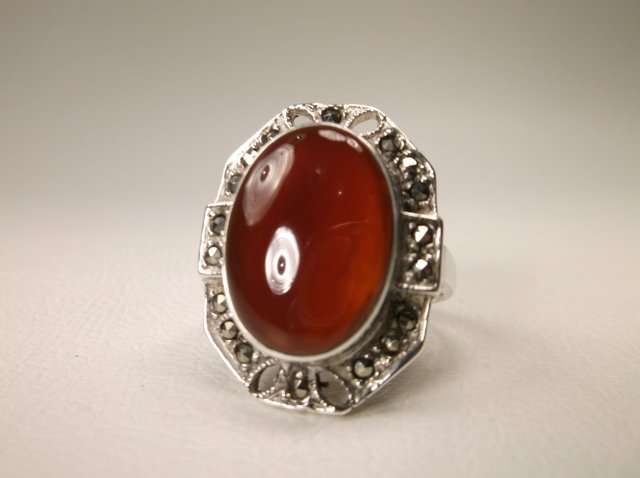 Gorgeous Sterling Silver Amber Ring 8 (1 of 2)