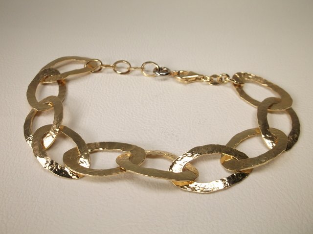 Gorgeous Gold Over Sterling Bracelet Large (1 of 1)