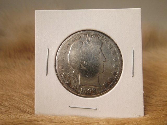 1908 D US Silver Barber Half Dollar (1 of 1)