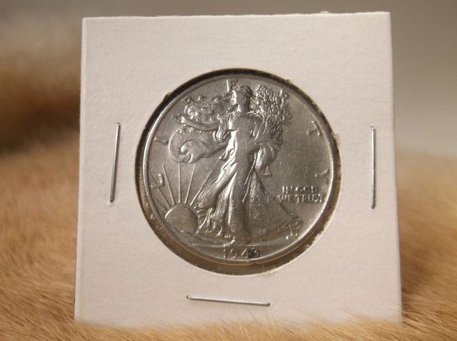 1943 US Silver Walking Liberty Half Dollar (1 of 1)