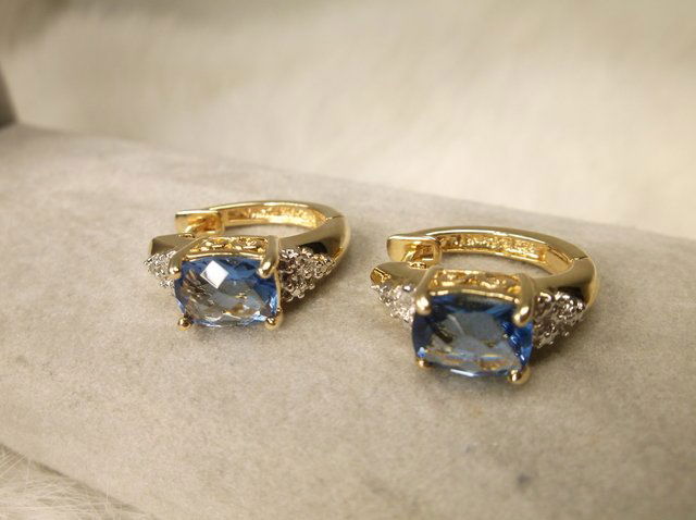 Gorg Gold Over Sterling Gen Diamond Gem Earrings (1 of 1)