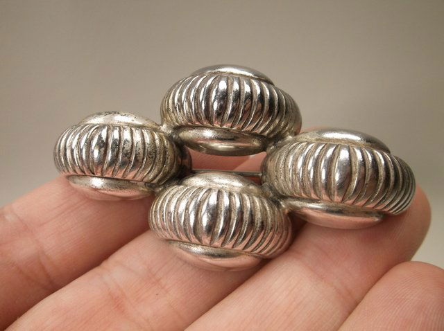 Heavy Antique Coro Craft Sterling Silver Brooch Large (1 of 2)