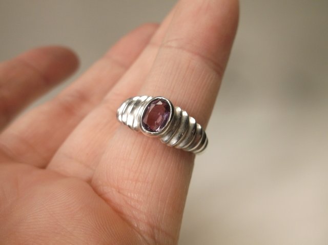 Beautiful Sterling Silver Amethyst Ring 7 (1 of 1)
