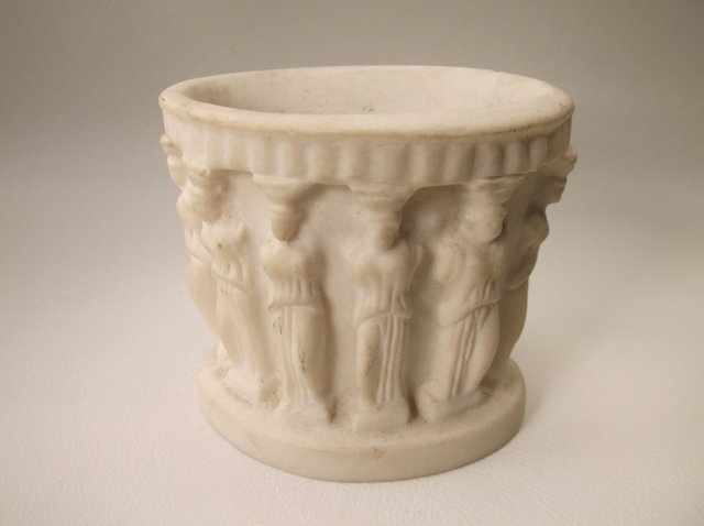 Beautiful Soapstone Roman Dish (1 of 2)