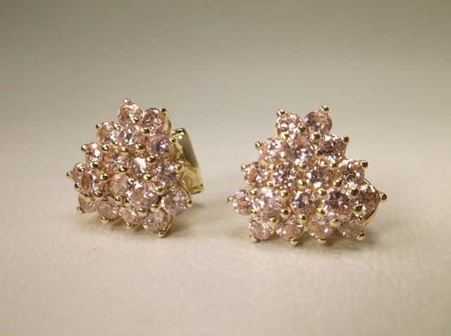 Gorgeous Large Sterling Silver Pink Tourmaline Earrings (1 of 1)