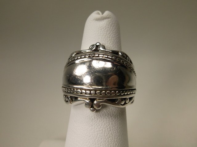 Beautiful Very Heavy Sterling Silver Design Ring 6 (1 of 1)