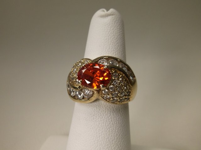 Gorgeous Gold Over Sterling Cocktail Ring 6 (1 of 2)