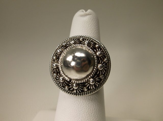 Gorgeous Antique Sterling Silver Ring 6 Ornate (1 of 2)