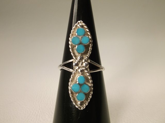 Gorgeous Sterling Silver Navajo Turquoise Ring 7 (1 of 2)