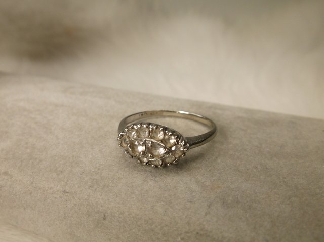 Beautiful Antique 10kt White Gold Ring 5 (1 of 1)