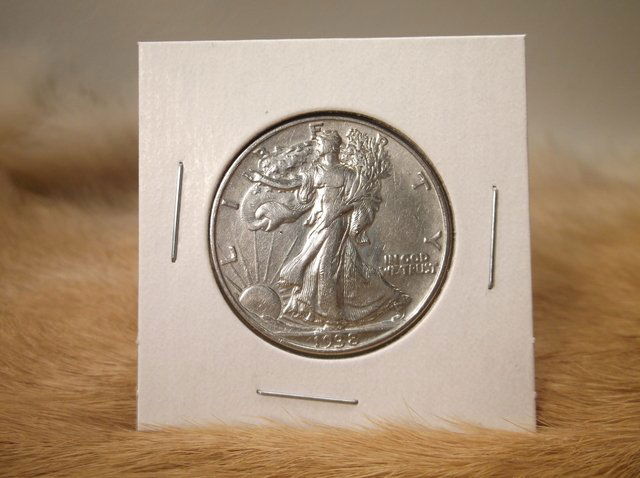 1938 US Silver Walking Liberty Half Dollar (1 of 1)