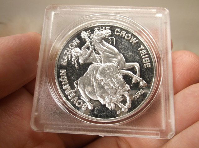 Beautiful .999 Fine Silver Crow Tribe Coin (1 of 2)