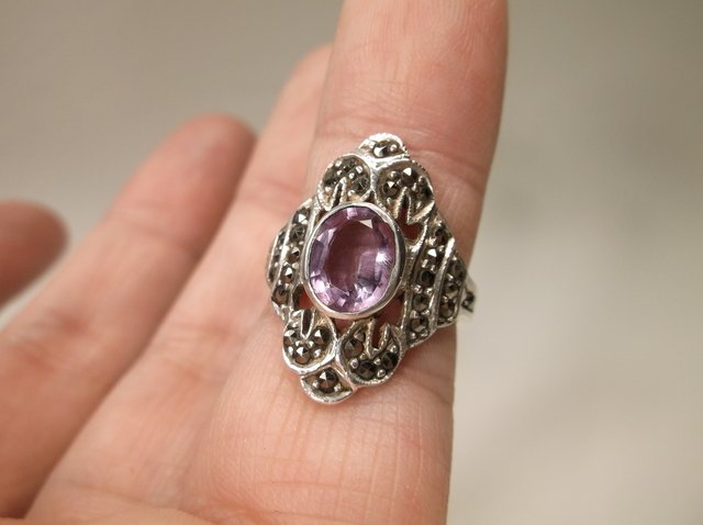 Gorgeous Sterling Silver Amethyst Ring 5 (1 of 1)