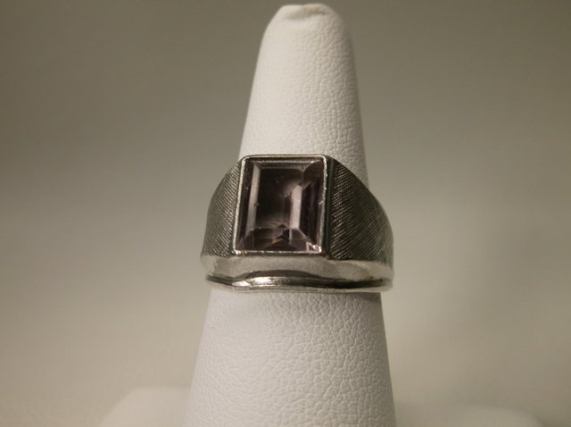 Gorgeous Antique Sterling Amethyst Ring 7.5 (1 of 1)