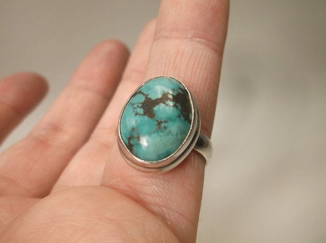 Beautiful Sterling Silver Turquoise Ring 7 (1 of 1)