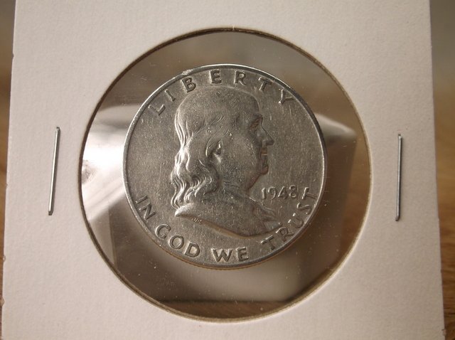 1948 D US Silver Franklin Half Dollar (1 of 1)