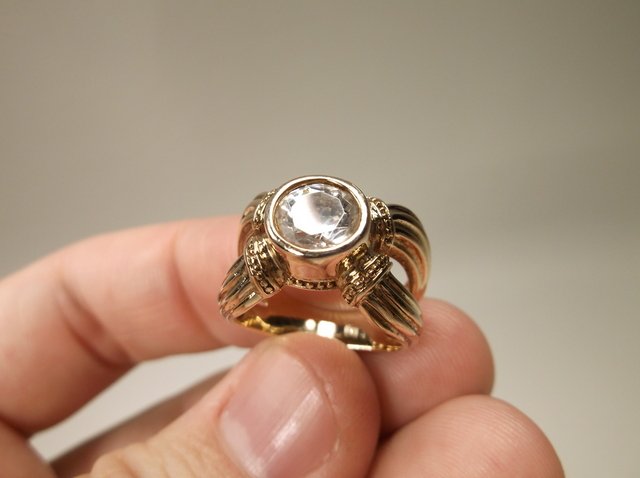 Gorgeous Gold Over Sterling CZ Ring 6 (1 of 1)