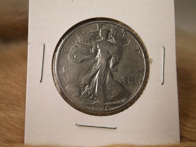 1936 US Silver Walking Liberty Half Dollar (1 of 1)