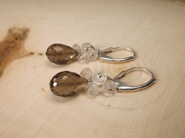 Gorgeous Sterling Silver Sea Opal Earrings (1 of 1)