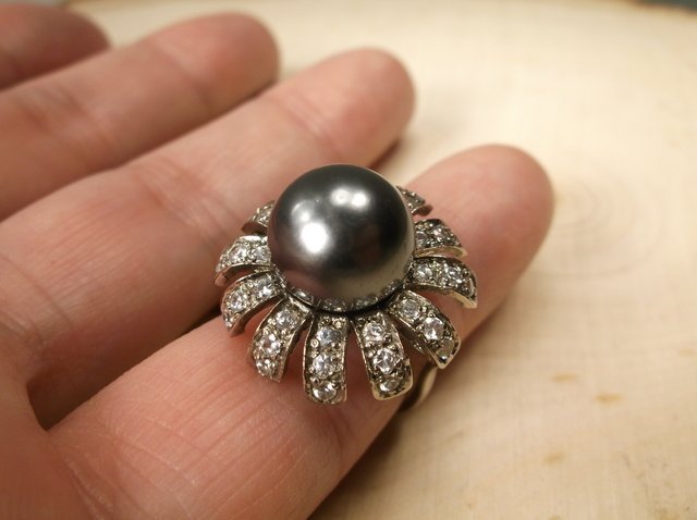 Gorgeous Sterling Silver Flower Ring 5.5 (1 of 1)