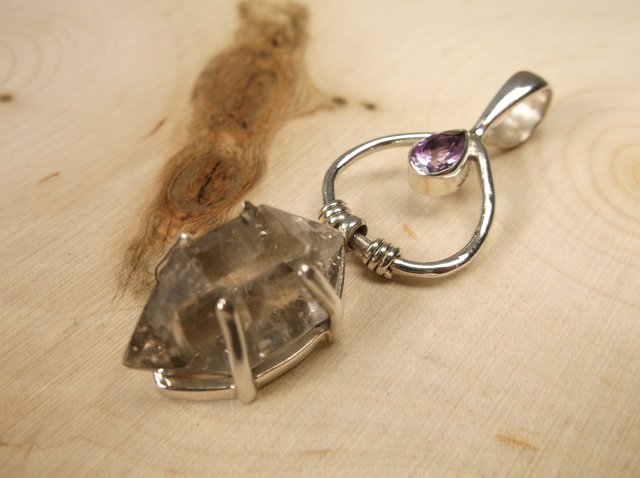 Gorgeous Sterling Silver Crystal Geode Pendant (1 of 1)