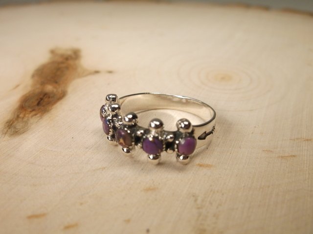 Gorgeous Sterling Silver Purple Turquoise Ring 7 (1 of 1)