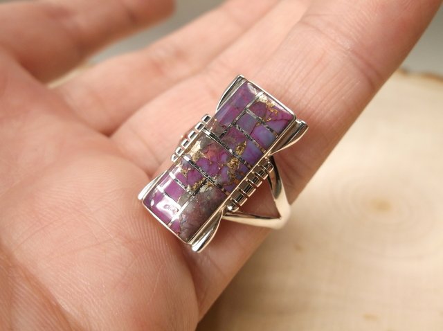 Gorgeous Sterling Silver Purple Turquoise Ring 9 (1 of 1)