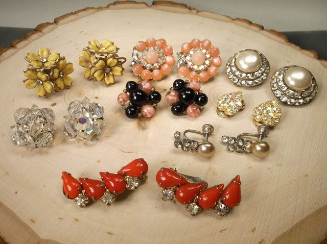 Beautiful Antique Earrings Sets Lot (1 of 1)