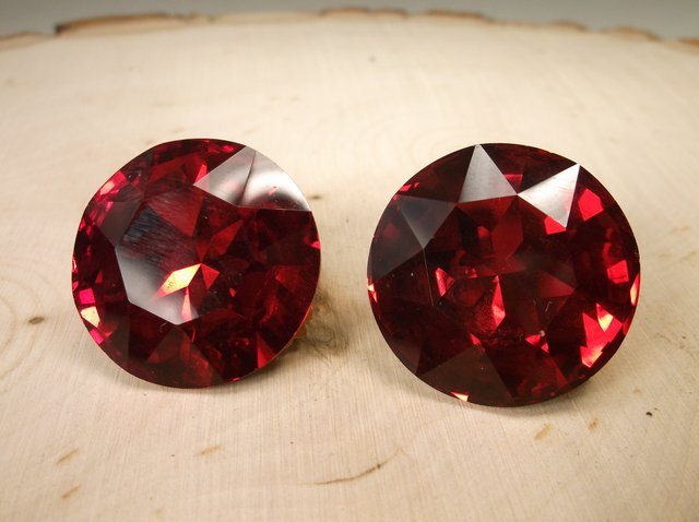 Beautiful Antique Large Ruby Red Earrings (1 of 1)