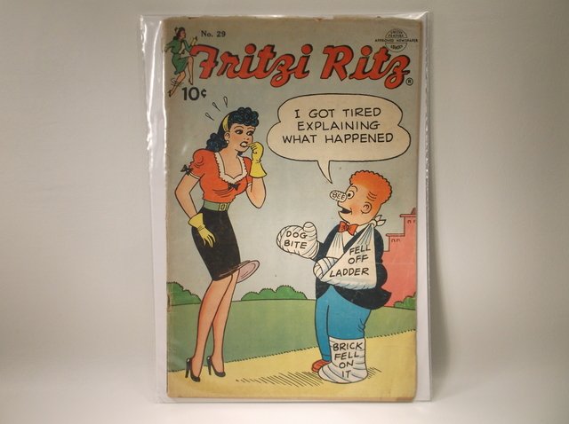 1953 Fritzy Ritz Comic Book #29 $160: All of our comic books come housed in a new backer board and plastic sleeve. All comics are complete from front to back cover unless otherwise noted. As we are not professional graders, please view al