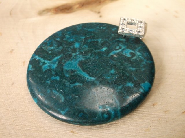 Gorgeous Large Sterling Silver Turquoise Pendant (1 of 1)