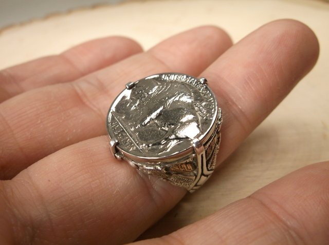 Antique Crouse Co Sterling 10k Buffalo Ring 7 (1 of 3)