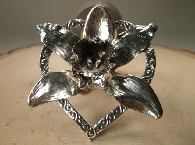 Incredible Rare Gavan Riley Sterling Iris Brooch Huge