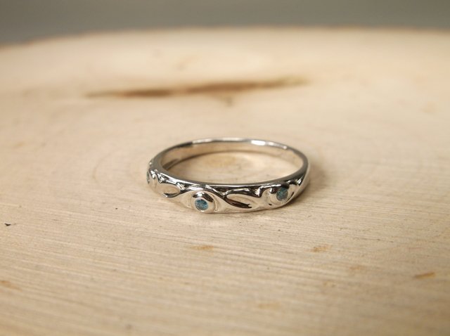 Gorg Sterling Genuine Blue Diamond Ring 8 (1 of 1)